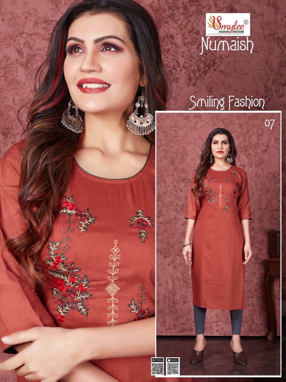 Rung Numaish Heavy Silky Wiving Lining Wholesale Kurtis Catalog — Wholesale Kurtis, MPA wholesale from Surat — view 8
